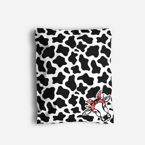 Cow Print Designer Poly Mailers 10x13 #Goldmail