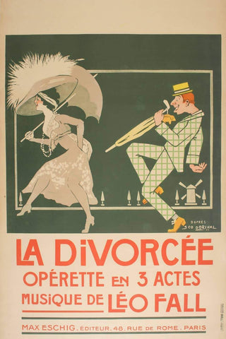 La Divorcee Original Vintage Poster for Theater