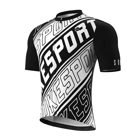 Souke Sports, CS1108, Fahrradtrikot, Schwarz & Weiß