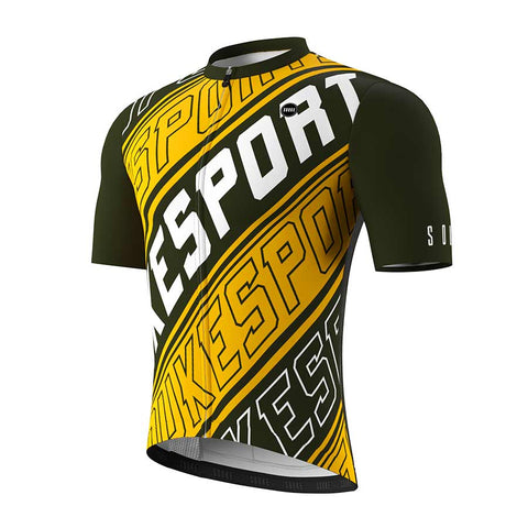 Souke Sports, Cyclng Jersey, CS1108. VERT JAUNE