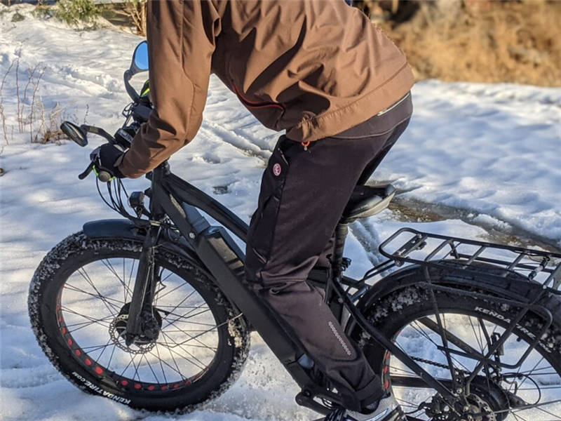 Men's Waterproof Cycling Pants Thermal Fleece Windproof Winter