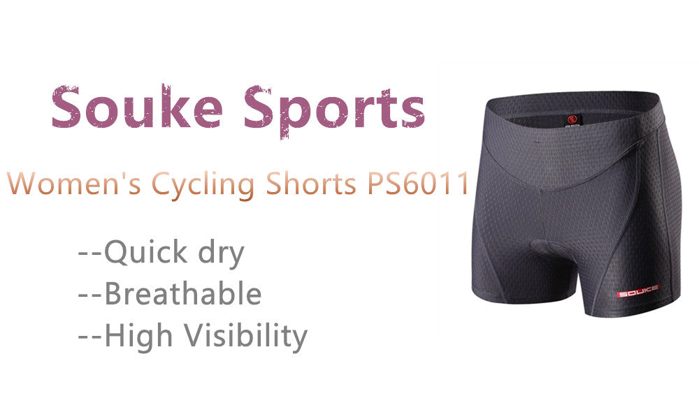 Souke Sports Women's Eco-Daily 3D Padded Cycling Shorts-PS6011-Grey
