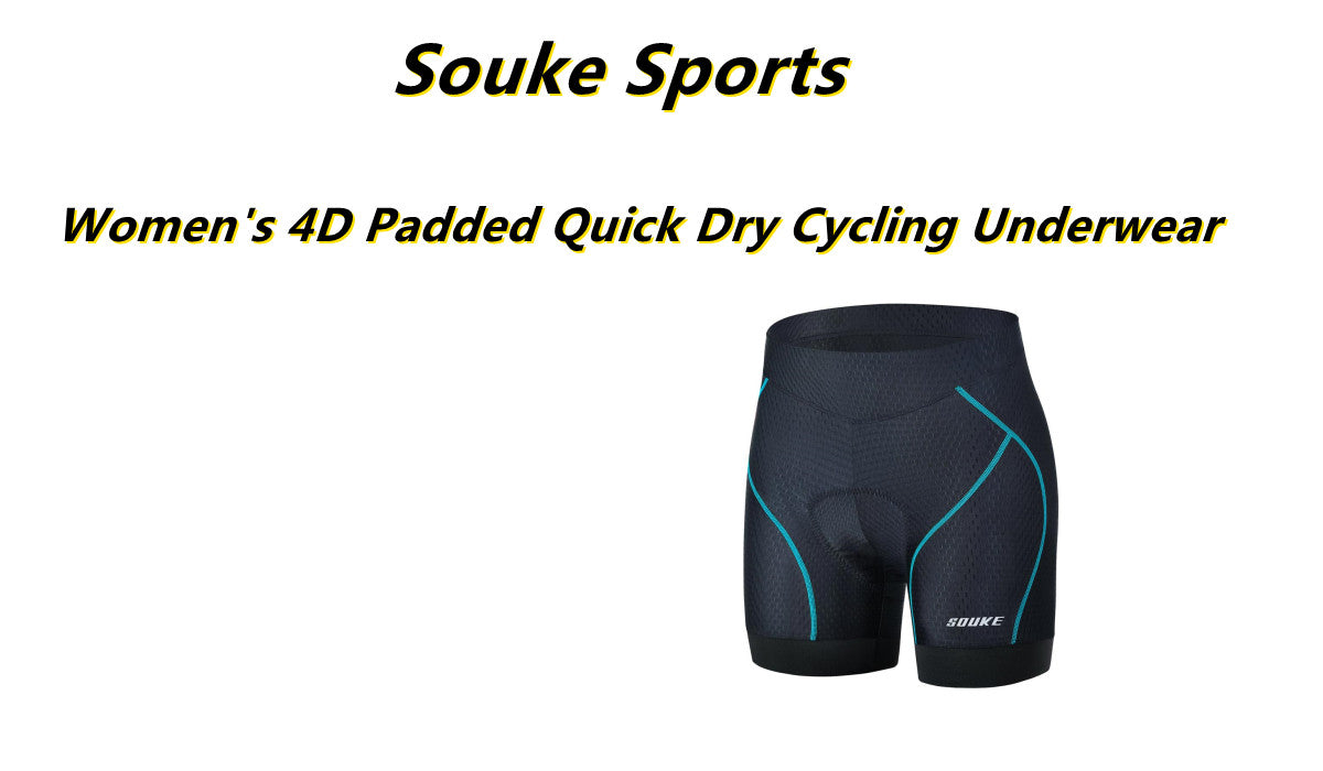 Souke Sports 4D Padded Quick Dry Cycling Underwear for Women -PS6013 purple