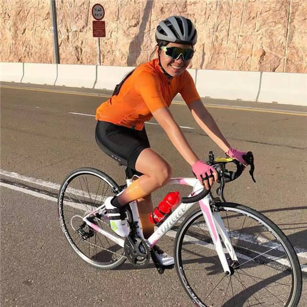 souke sports, cycling jersey, womens cycling jersey , orange cycling jersey