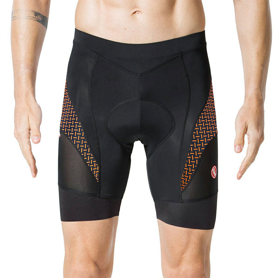 Souke Sports Orange Men's Eco-Daily 4D Padded Biker Shorts
