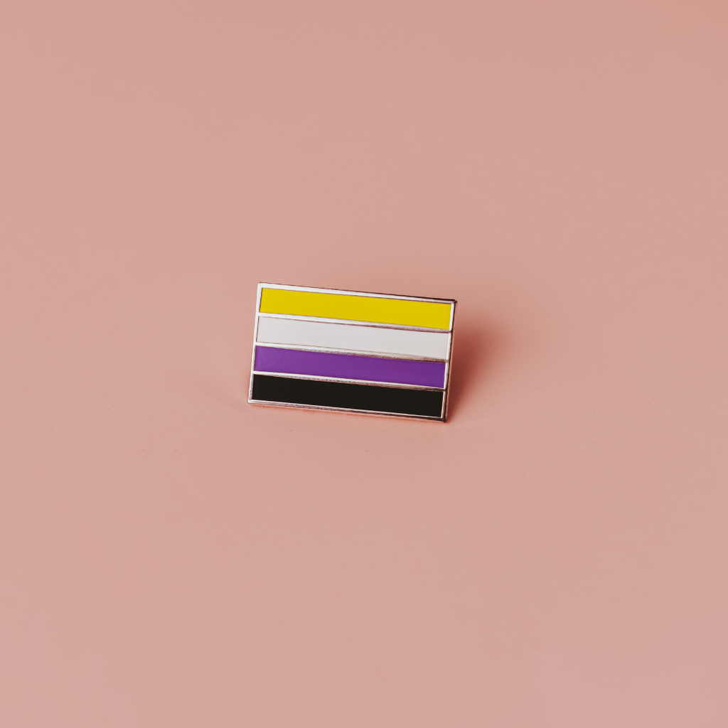 Nonbinary Pride Flag Enamel Pin – Dream Maker Pins