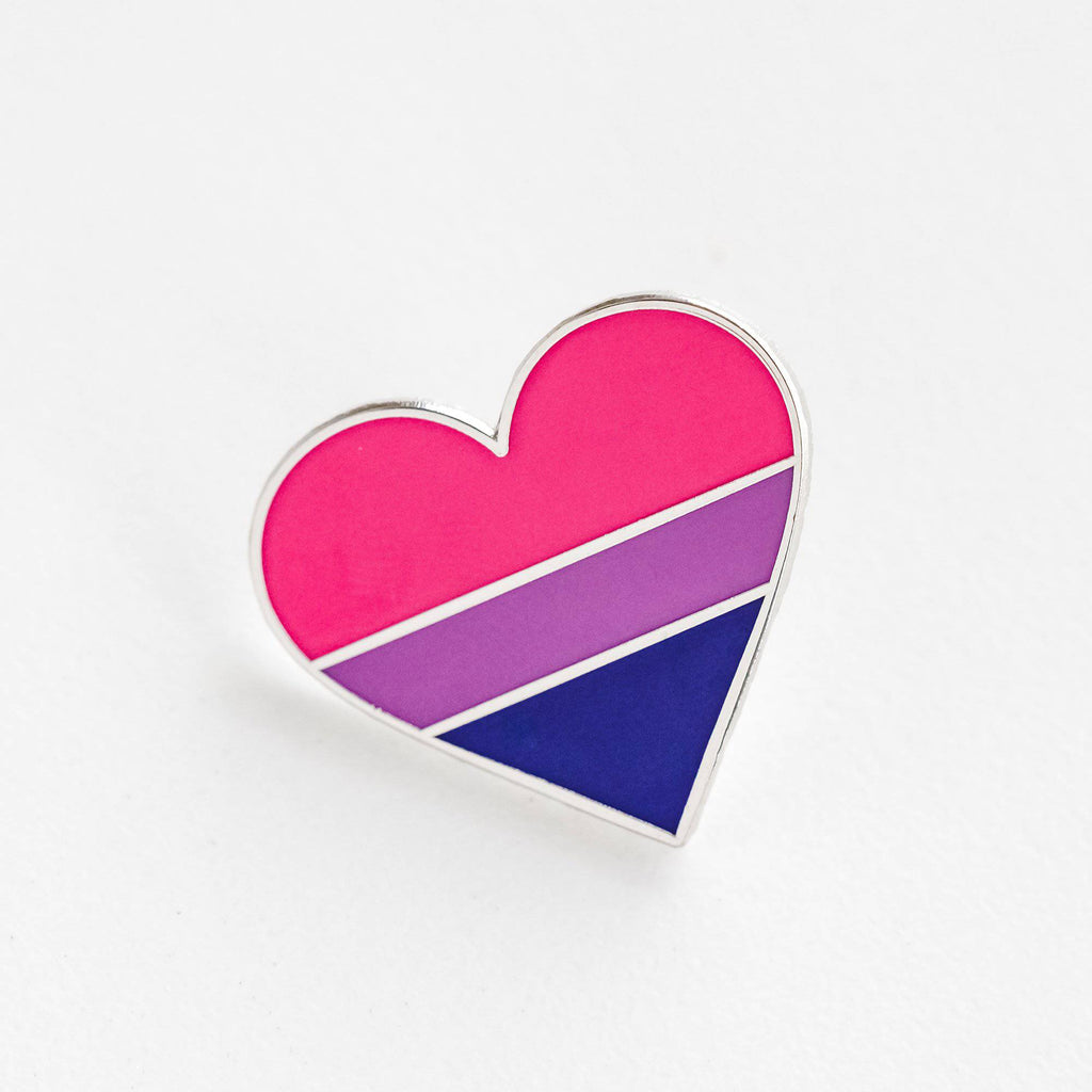 Bisexual Heart Pride Flag Enamel Pin Lgbtq Pin – Dream Maker Pins