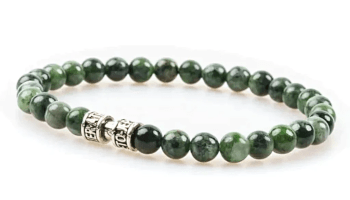 Bracelet en diopside verte 6mm