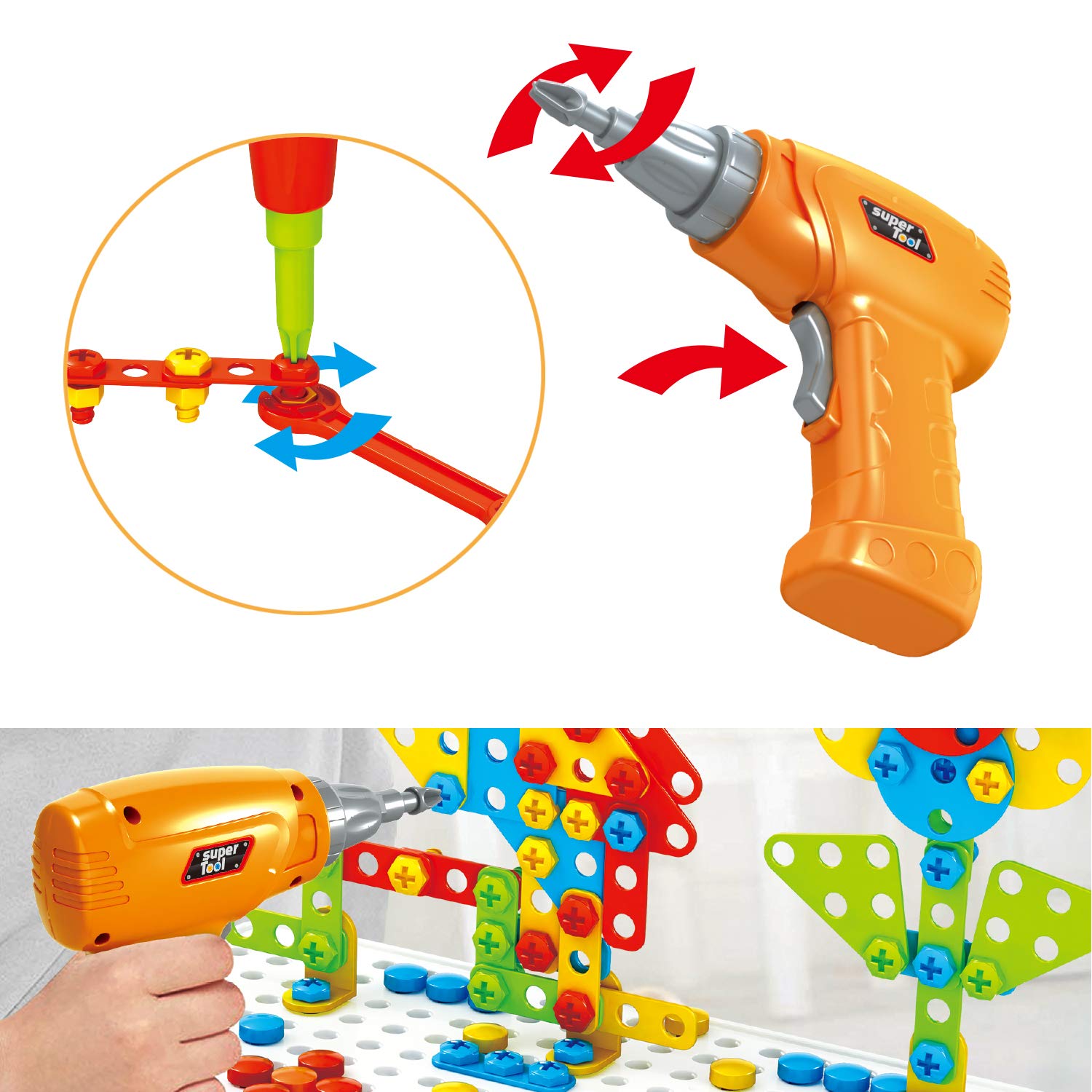 electric drill puzzle toy