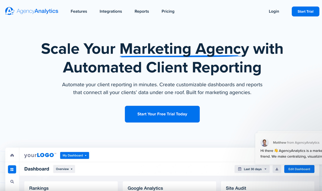 Agency Analytics White Label SEO Tool