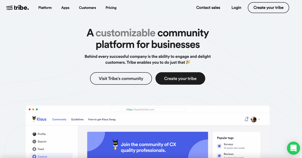 Tribe Online Community Platform