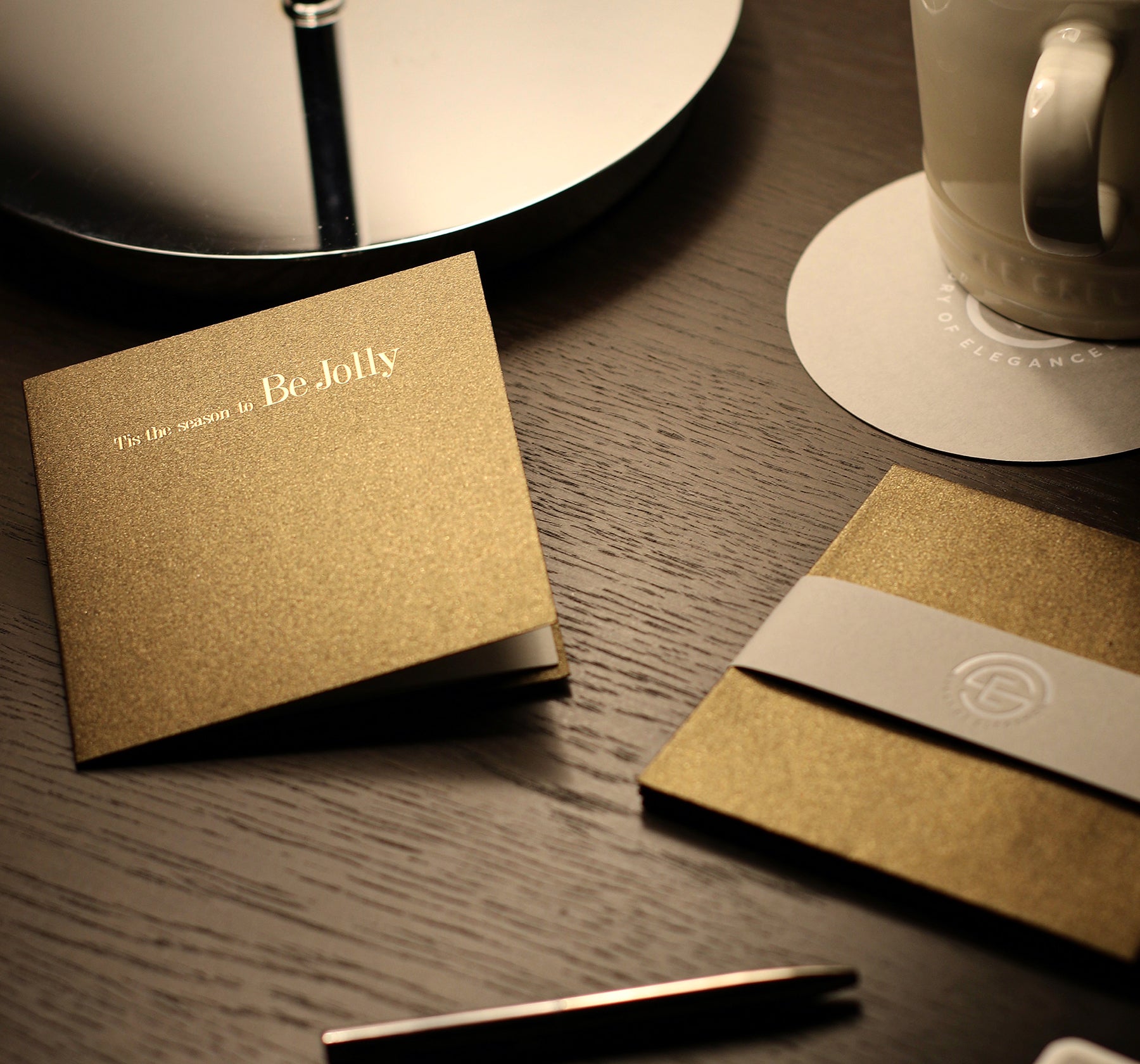 Tis The Season To Be Jolly Luxury Christmas Card - Story of Elegance