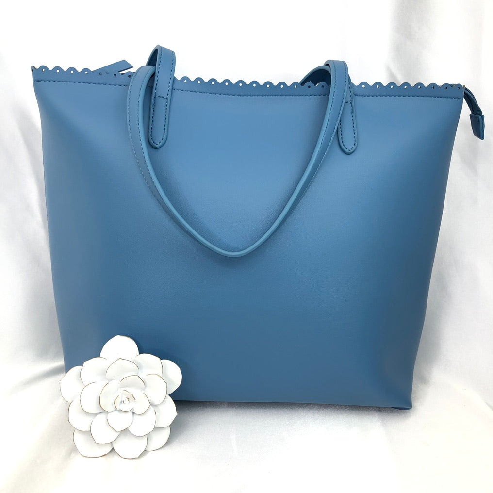 clear blue purse