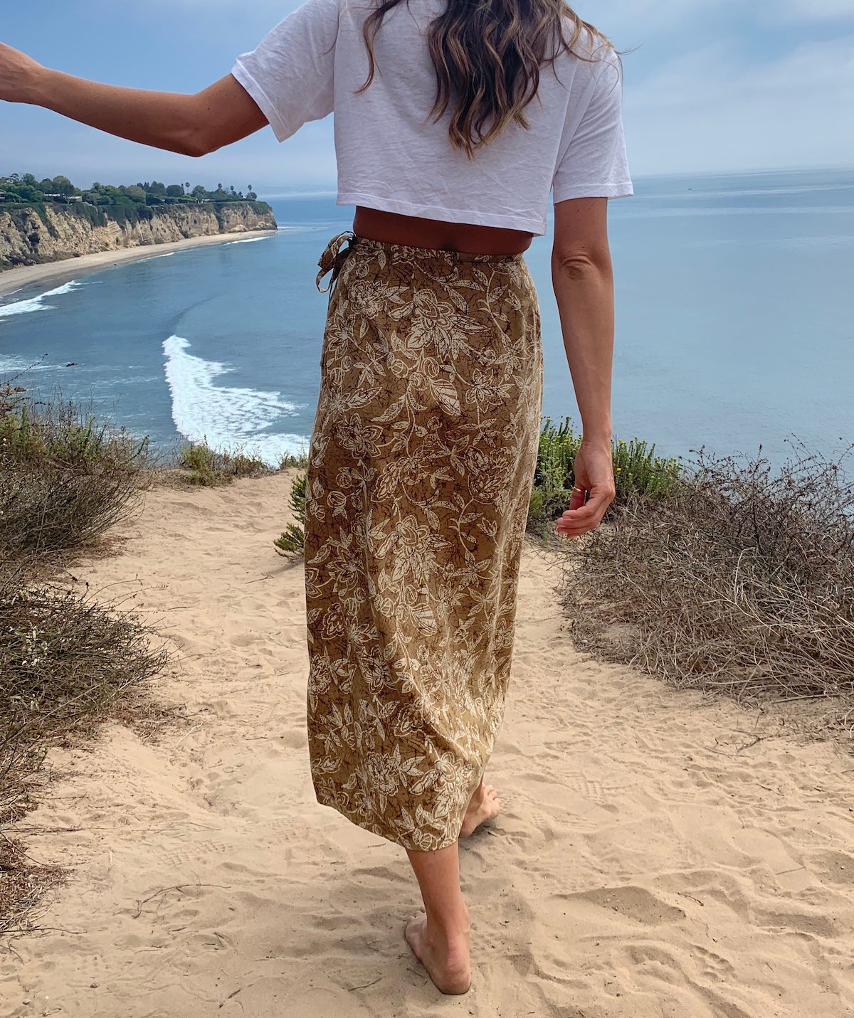 tan wrap skirt