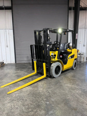 2014 Low Hour CAT 5K Dual Fuel Pneumatic Forklift with Side Shift & Triple Mast
