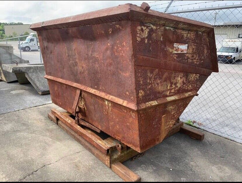 3 YD USED FORKLIFT DUMPSTER HOPPER-TRASH-RECYCLING with Latch