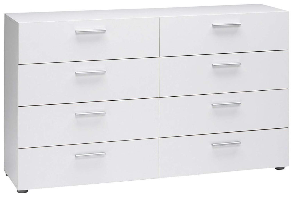 Tvilum Austin 8 Drawer Dresser White Launchpad Liquidation