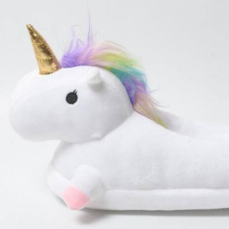 Cute And Fluffy Unicorn Bedroom Slippers