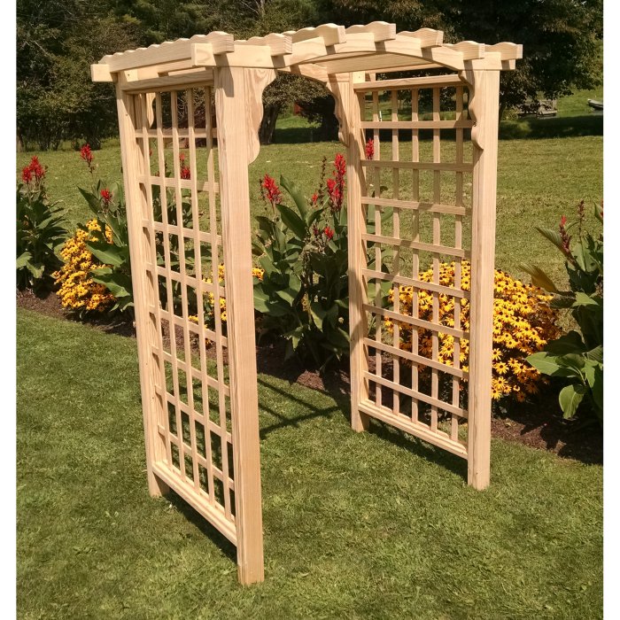 6 Foot Wide Cambridge Cedar Arbor by A&L Furniture – Swing Chairs Direct