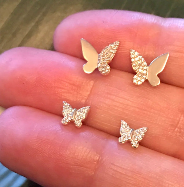 butterfly stud earrings