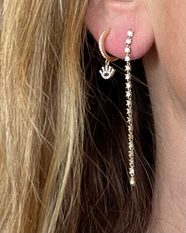 diamond tennis earrings