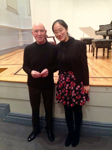 Sisi Liu with maestro Christoph Eschenbach 