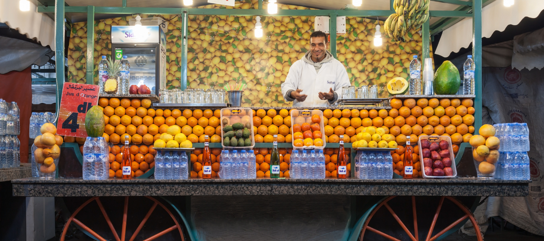 Juice vendor in Jamaa El Fna, Marrakech