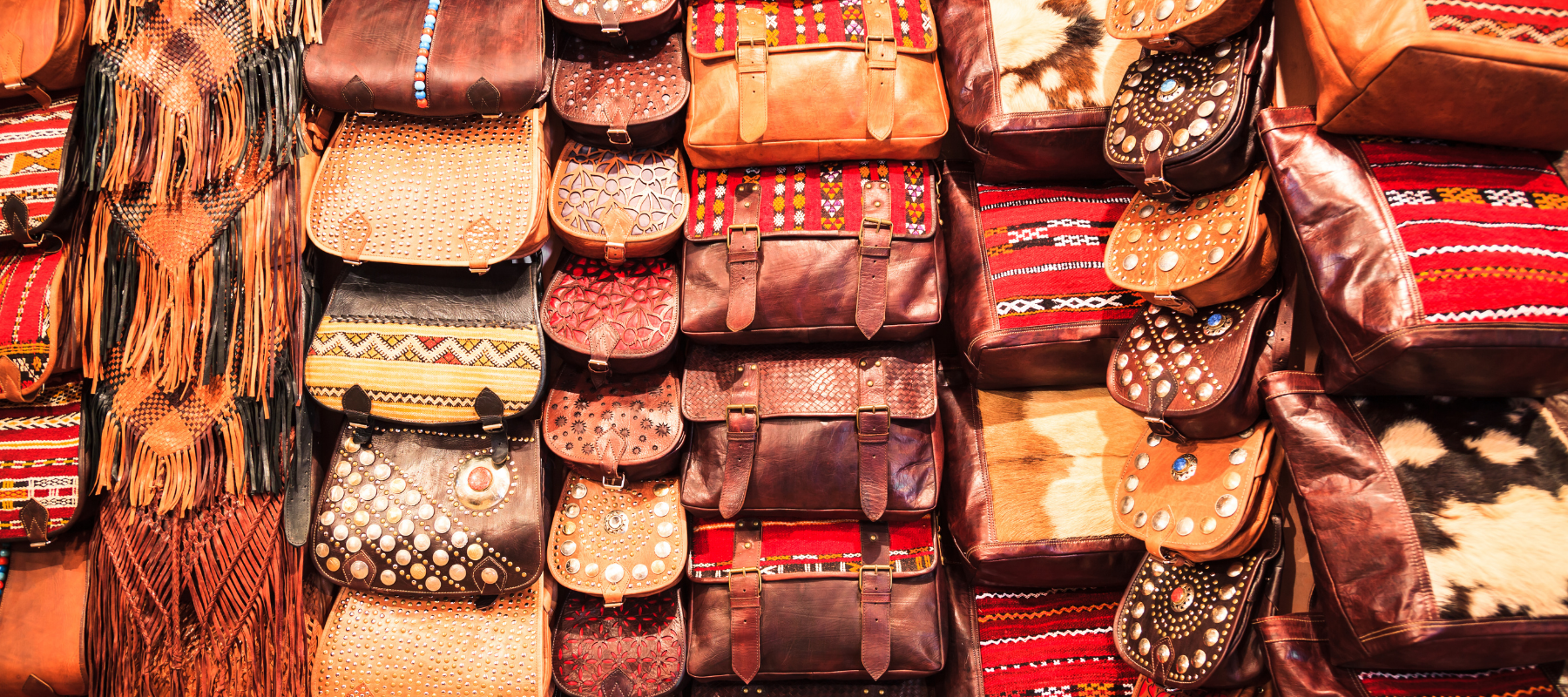 Moroccan leather bags