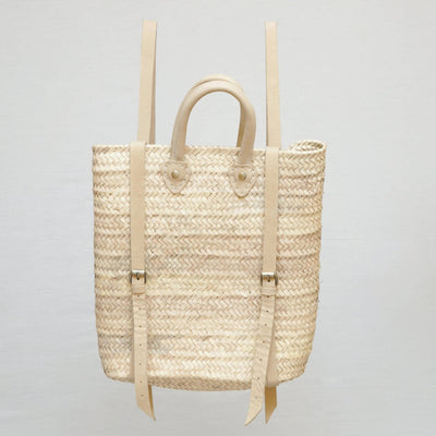 Moroccan Palm Basket Bag Hand Woven Round Straw Bags – Mineli's Closet