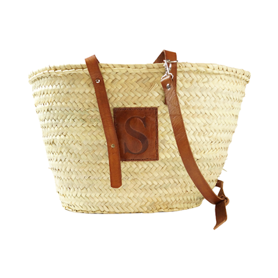 Big Glam Straw Bag – Denver Monogram + Letterpress