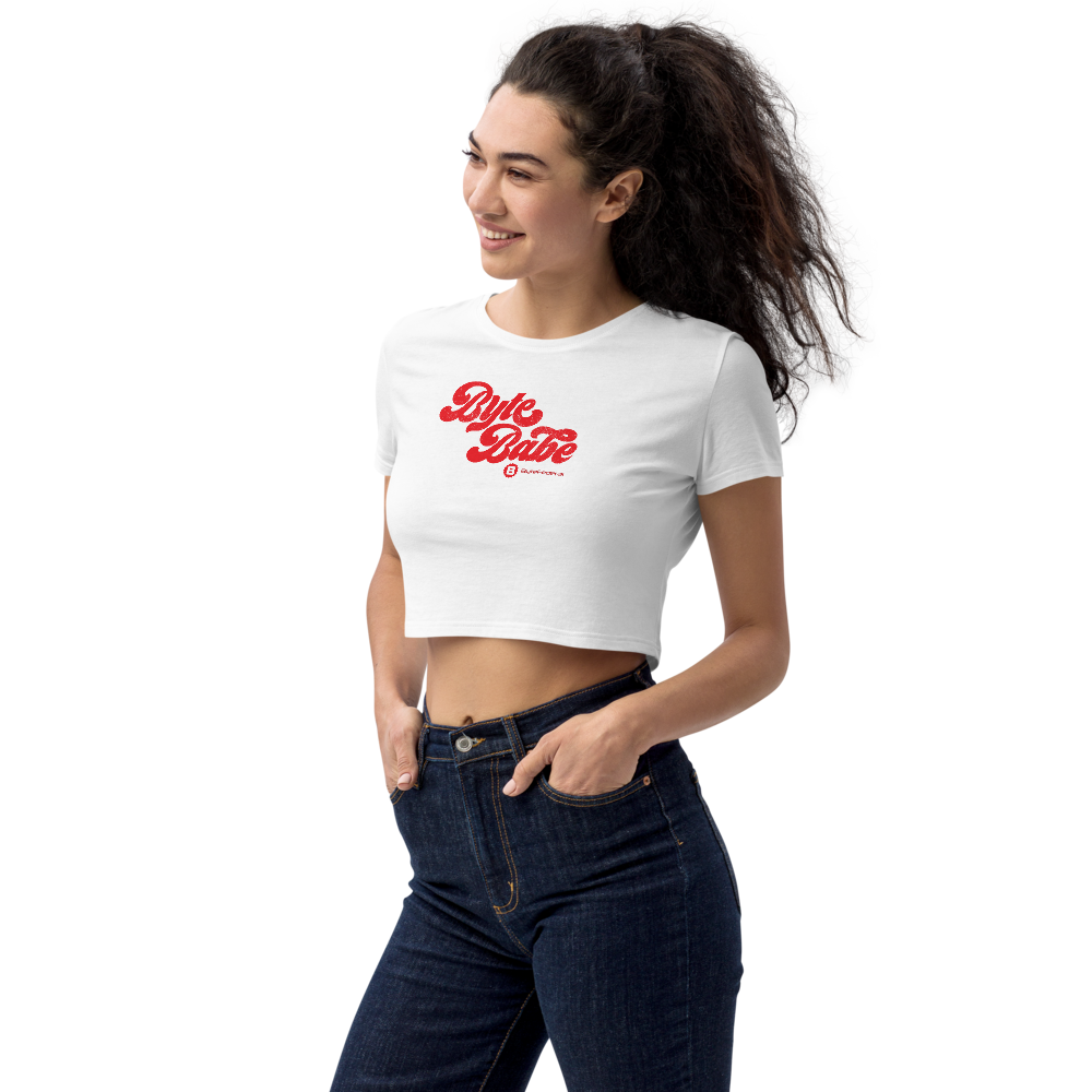 Red 'Byte Babe'  Crop Top