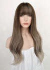 Grey Mixed Brown Wavy Synthetic Hair Wig NS259