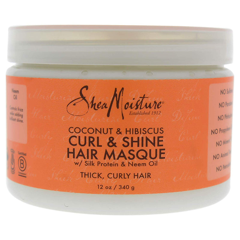 Shea Moisture Coconut & Hibiscus Curl & Shine Hair Masque 340g