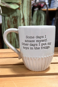 Put Keys in the Fridge Sentiment Mug