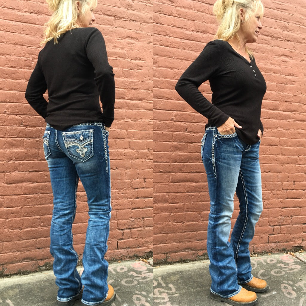 rock revival high rise jeans