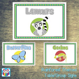 Rainforest Themed Table/Group Signs:Primary Classroom Resources