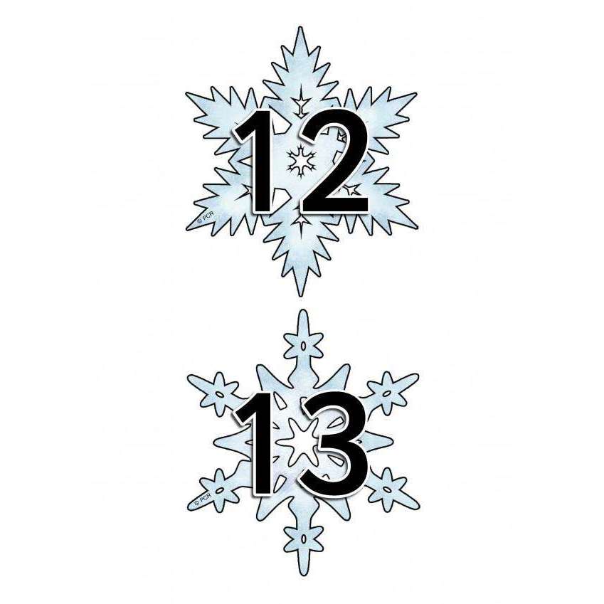 Numbers on Snowflakes 0 to 20 Primary Classroom Resources