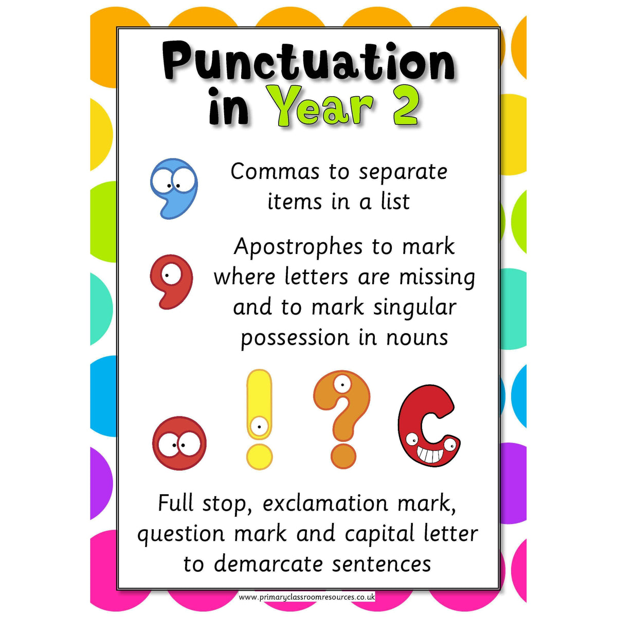 punctuation homework year 2