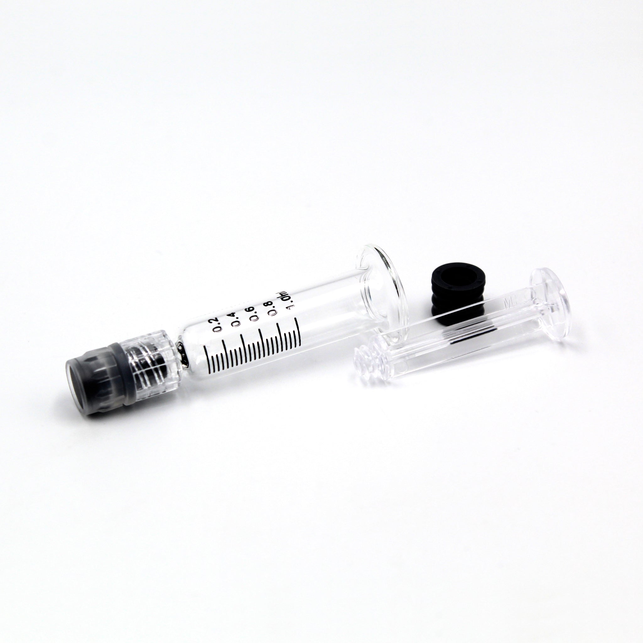 1ml Luer Lock Borosilicate Glass Syringe with Plastic Plunger (1.25/Un ...