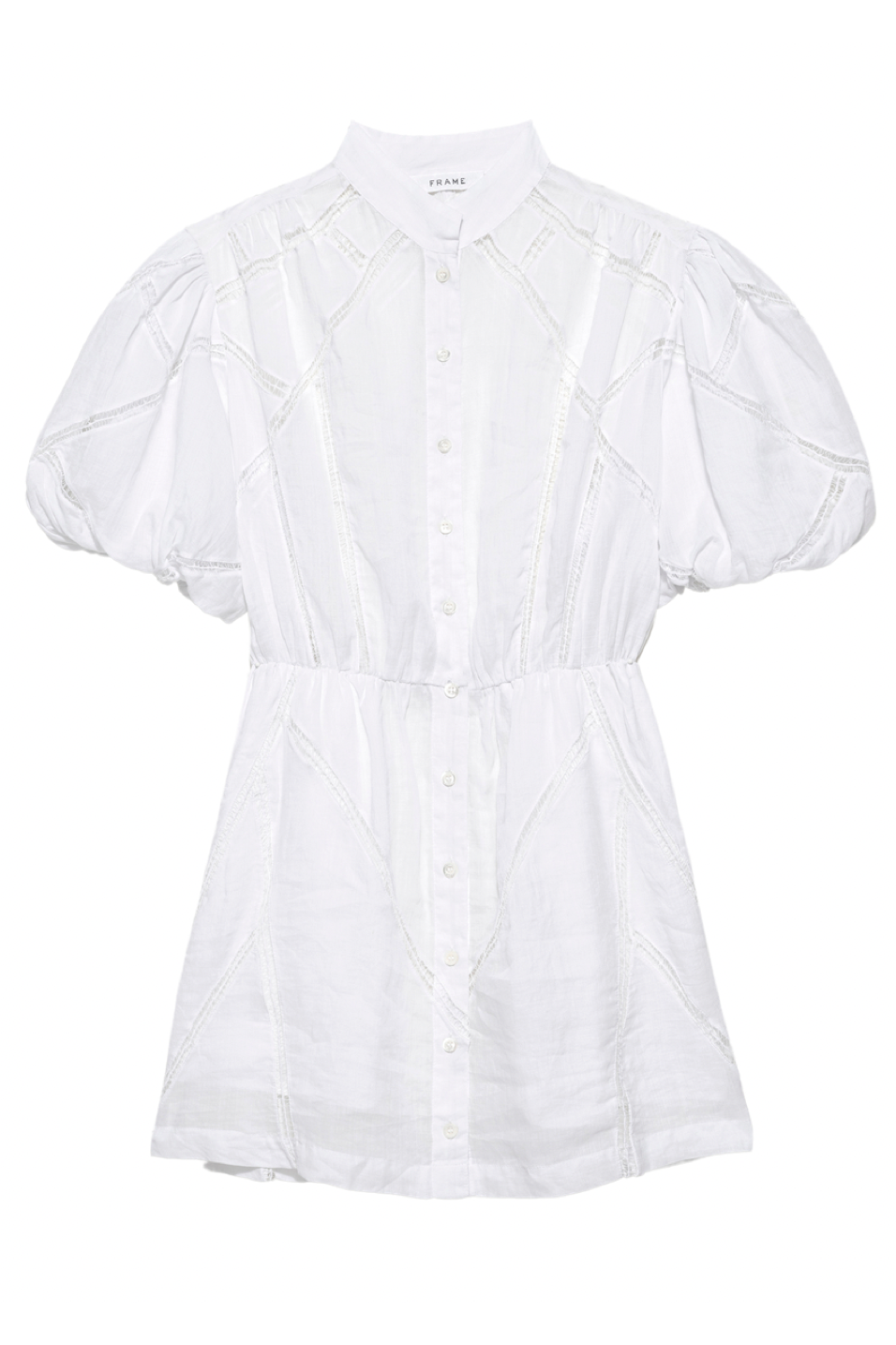 Lace Inset Drama Sleeve Shirt - Mint