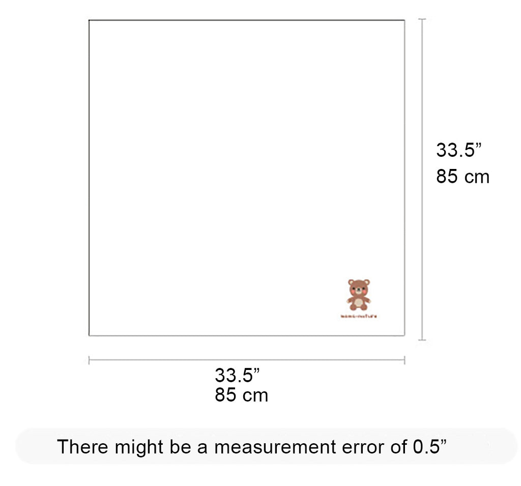 Large Bamboo Baby Towel Size Chart