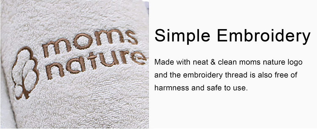 premium bamboo baby towel large simple embroidery brand logo moms nature