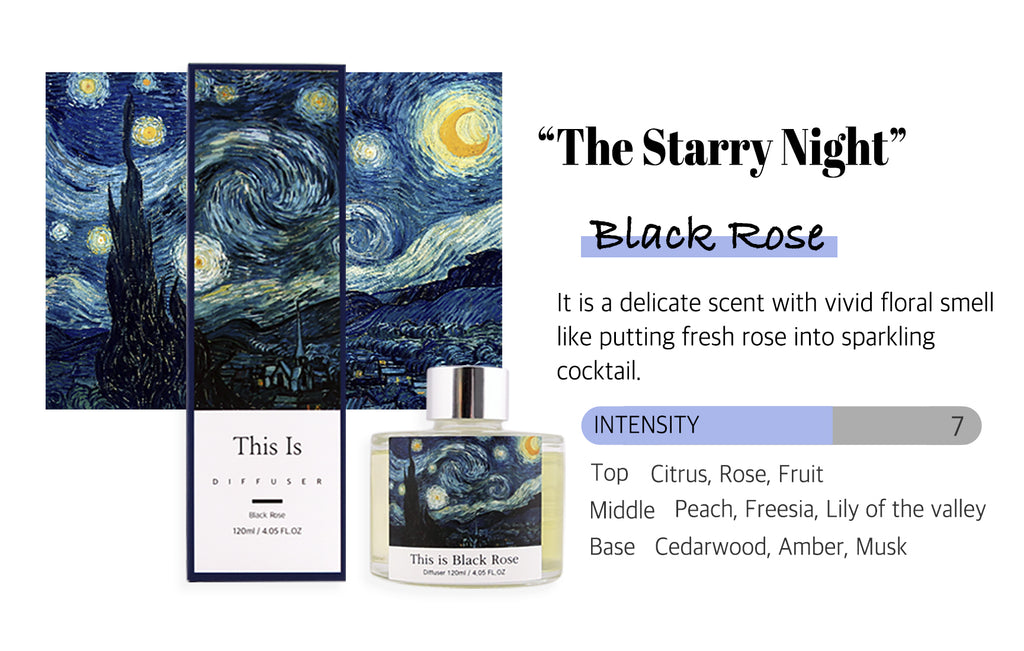 Black Rose The Starry Night Vincent Van Gogh Diffuser Room Deodorant function