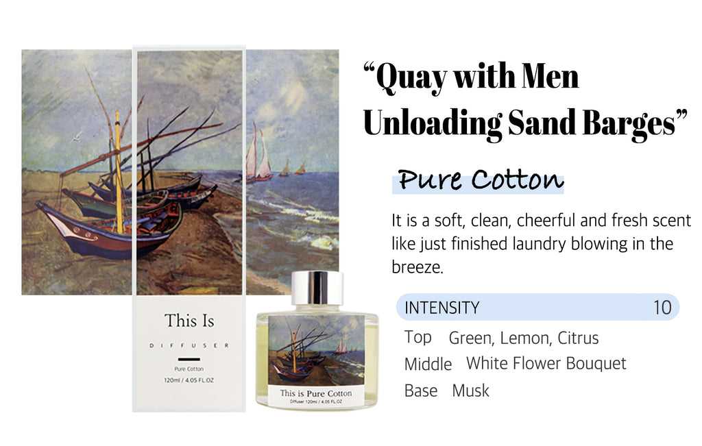 Quay with men Pure White Cotton Scent fragrance reed diffuser laundry smell