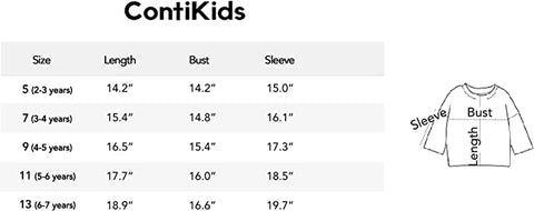 Bens Cara Shirts Size Chart