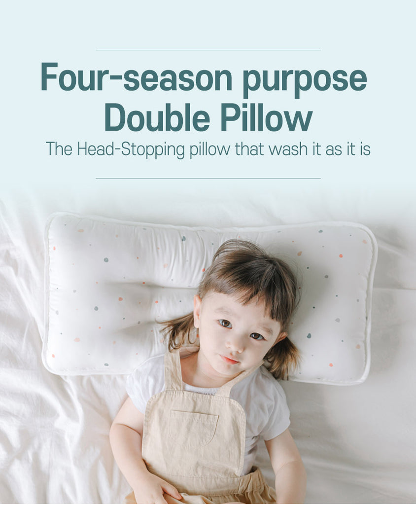 Kids Double Pillow Breathable 3D Air Mesh Modal Double Sided Reversible Pillows All Season 10.6" X 21.6" Animal Sky