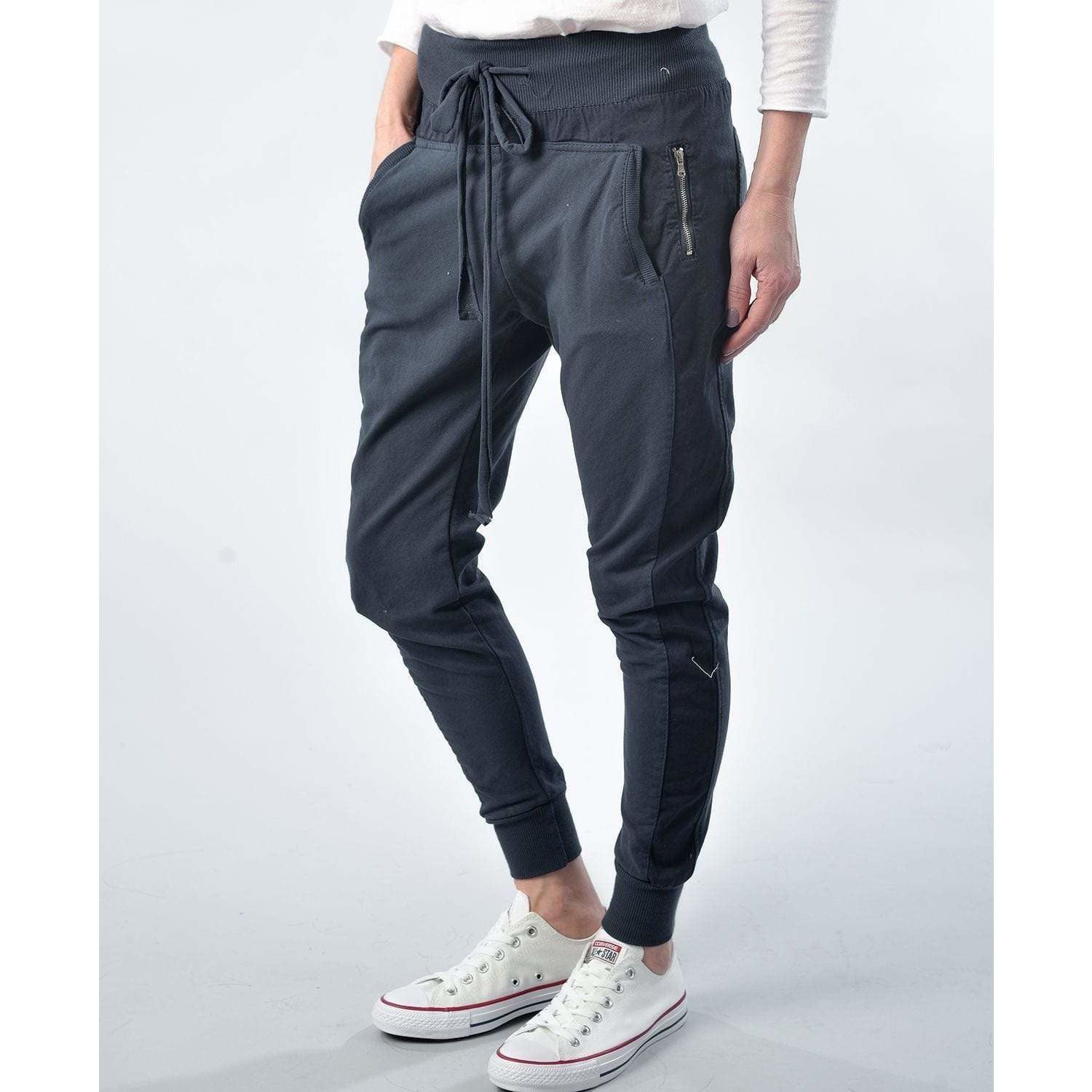 Suzy D  Ultimate Joggers Vegan Leather Black - Tryst Boutique