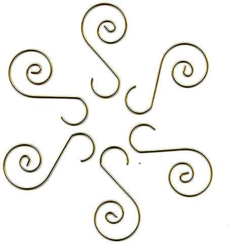Elegant Gold Ornament Hooks - Set of 50