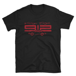 beardmotors - T-Shirt Vintage Style 912 Polo Red / Black - beardmotors - T-shirt