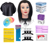 Perm Hair kit - Practice Kit for Beauty Cosmetology School Students